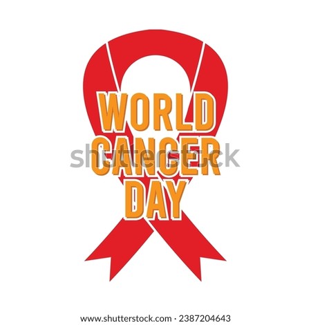 world cancer day icon vector template illustration logo design