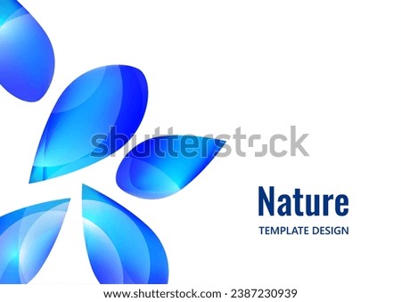 Many transparent isolated petals on a white background. Vector illustration