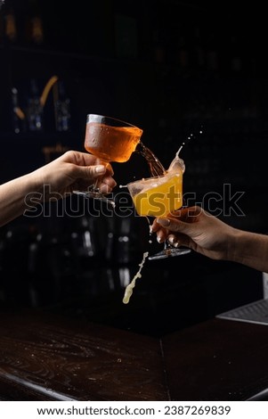 Alcoholic cocktail at the restaurant's bar