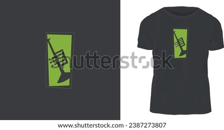 t-shirt design template,  musical instrument