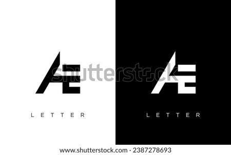 AE Letter Logo Design. Creative Modern AE logo icon vector Illustration. Royalty-Free Stock Photo #2387278693