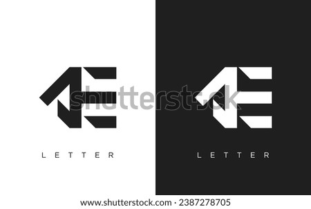 AE Letter Logo Design. Creative Modern AE logo icon vector Illustration. Royalty-Free Stock Photo #2387278705