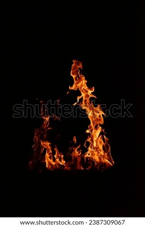 Close up picture of fire flames