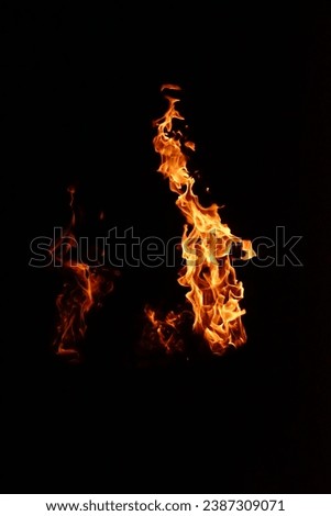 Close up picture of fire flames