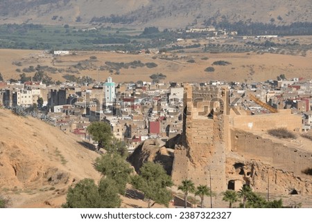 Morocco, Fes - panoramic view over the city of Fez