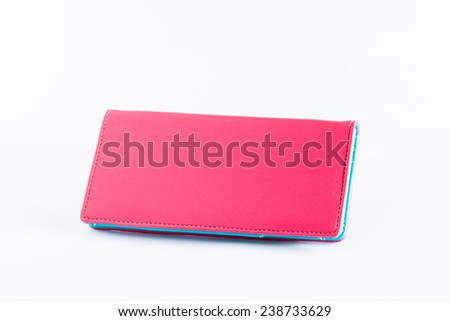 Woman Purse (wallet) isolated on the white background.