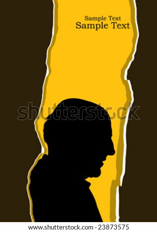 silhouette grandfather, background vector 2