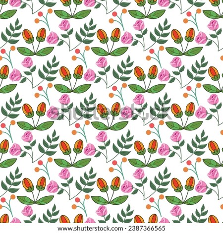 Free vector hand painted watercolor floral pattern