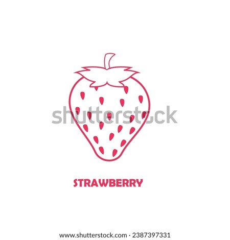 Strawberry. Strawberry red icon isolated on white background Vector illustration