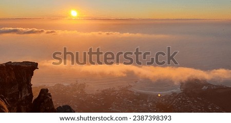 Sunset from table mountain South Africa