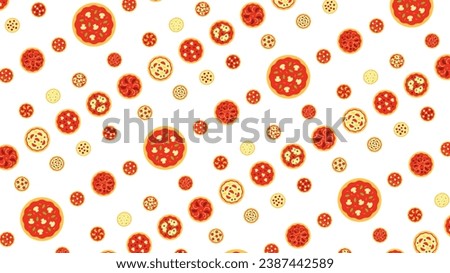 Pizza seamless abstract pattern background