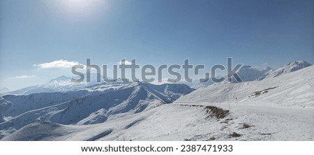 Alpine winter lanscape in France 