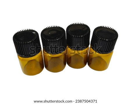 small brown glass bottle Used for packing liquids