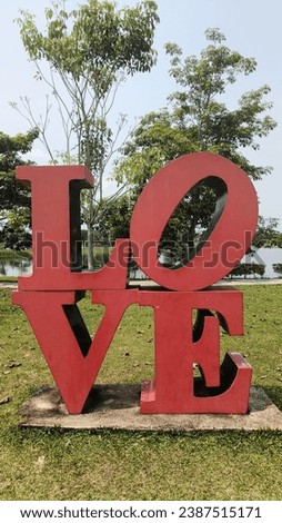 Love sign architecture in Taman Tasek Temoh, Perak