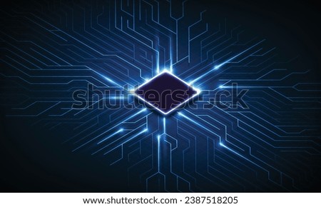 Circuit board. Technology background. Central Computer Processors CPU concept. Motherboard digital chip. Royalty-Free Stock Photo #2387518205