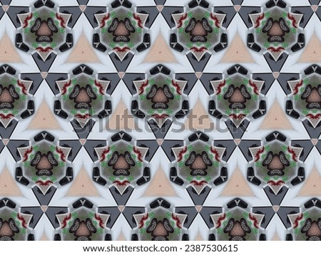 car triangle kaleidoscope effect like batik pattern for design background
