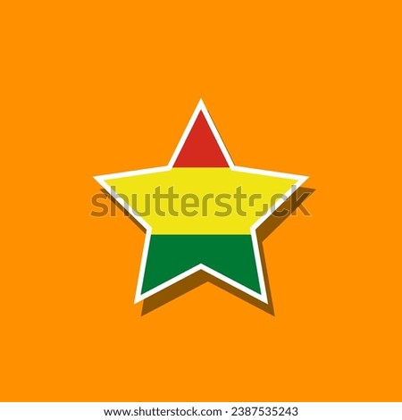 Flat vector star shaped 
South America flag official proportions. Vector eps 10