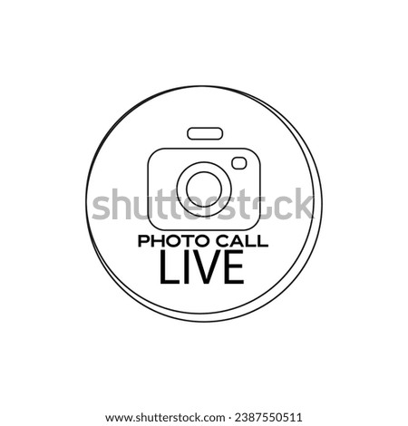 photocall live streaming line art icondesign