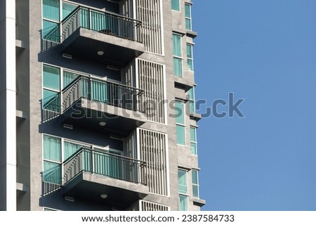 A photograph of a modern residential building