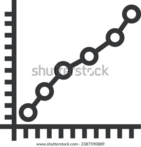Growth business icon symbol vector image. Illustration of the progress outline infographic strategy development design image