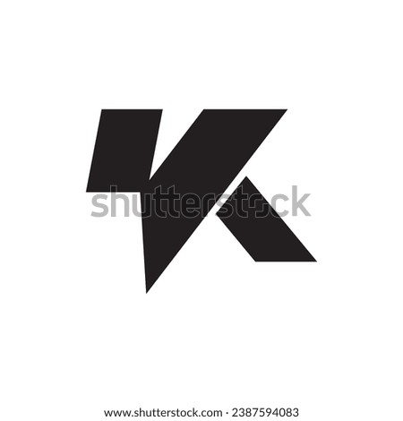 K thunder logo icon design business