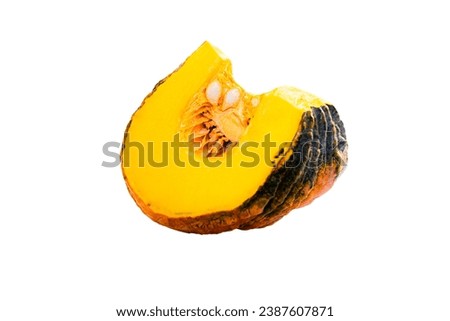 Picture of pumpkin die cut in the kitchen  with clipping path