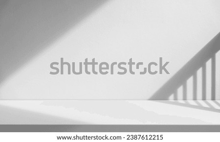 Shadow light Cement Wall room studio Background and floor shelf concrete perspective well display product background and text presentation on free space Backdrop, Product Background 