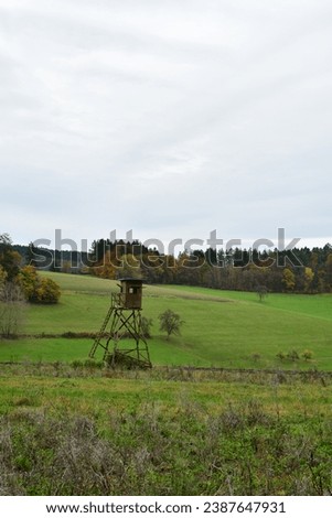 Hunting Stand High seat odenwald germany. High quality photo