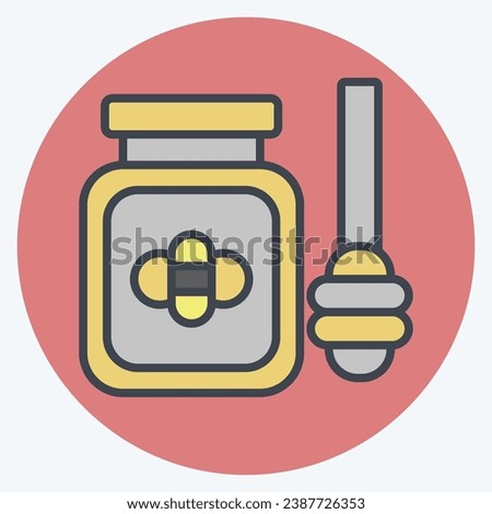 Icon Honey. related to Russia symbol. color mate style. simple design editable. simple illustration