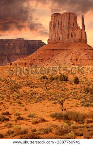 Sunset Monument Valley Arizona Navajo Nation site of many cowboy western movies