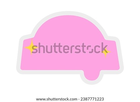 Speech Bubble Sticker Vector Illustration