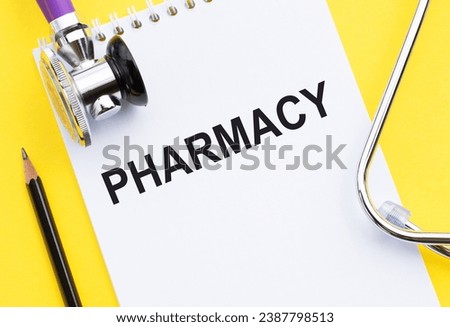 PHARMACY word on medical concept