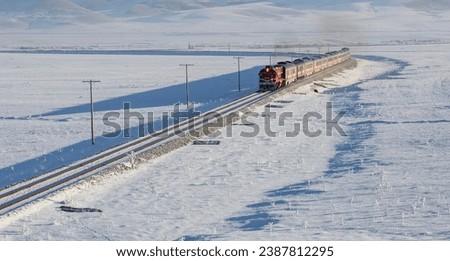 Eastern Express in Winter Kars Turkey Royalty-Free Stock Photo #2387812295