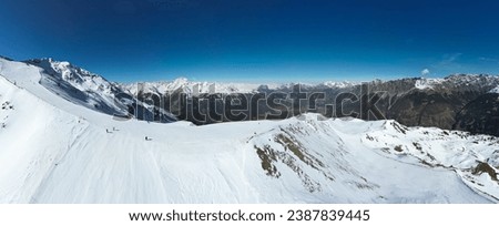 Panoramic ski slope in Bormio.