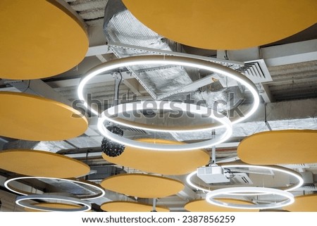 Modern LED Round Shape Light Fixture, Ceiling Lighting. High quality photo