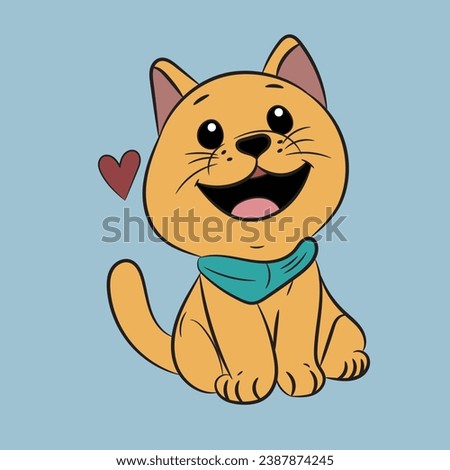 cat cartoon illustration character pretty funny sticker