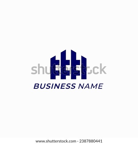 design logo combine fence and home