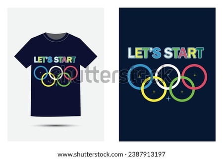 Olympic t shirt design concept