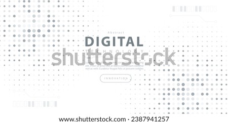 Digital technology futuristic internet network speed connection white background, cyber nano information, abstract communication, innovation future tech data, Ai big data line dot illustration vector Royalty-Free Stock Photo #2387941257