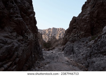 Sinai Mountains, Wadi El-Weshwash, Egypt Royalty-Free Stock Photo #2387946713