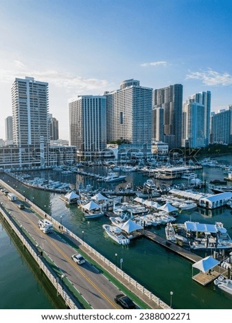Miami Boat Show Aerial Marina Shot
