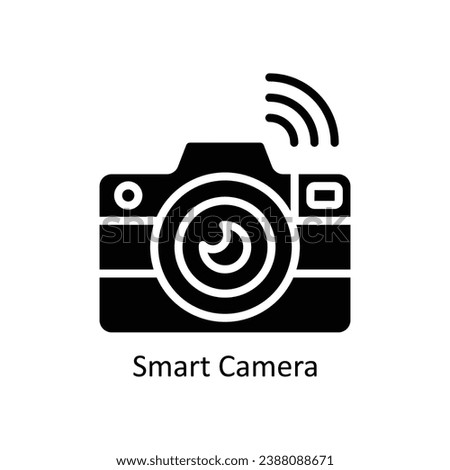 Smart Camera vector  Solid Design illustration. Symbol on White background EPS 10 File