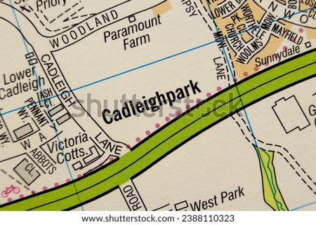 Cadleighpark, Devon, England, United Kingdom atlas local map town and district plan name