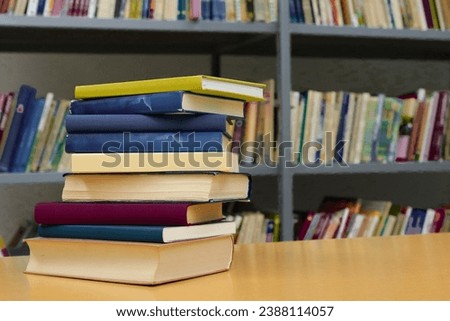books in the library. education concept.