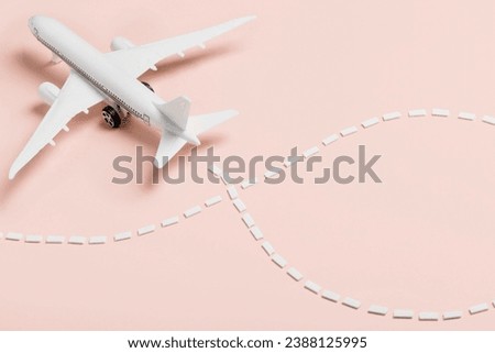 Picture of airplane trajectories in white color