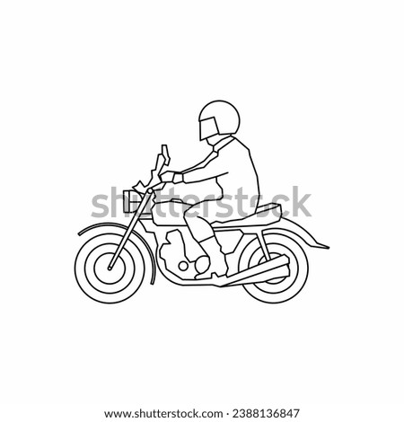 Bicycle Outline, Bicycle and People outline drawing