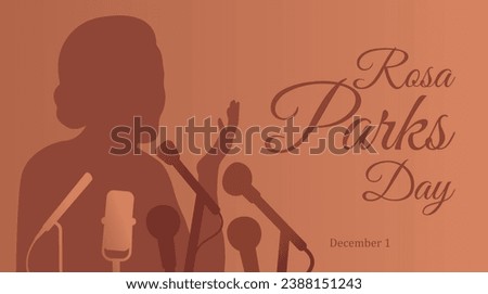 Rosa Parks Day typography greeting card design. Royalty-Free Stock Photo #2388151243