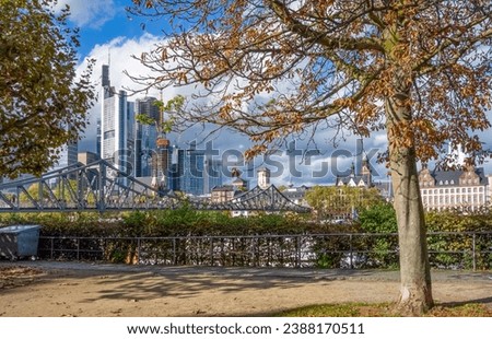 Impression of Frankfurt am Main, a city in the german state of Hesse at autumn time