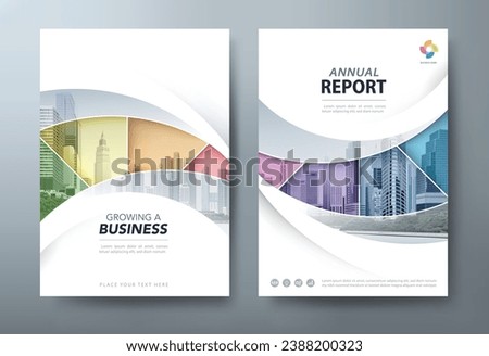 Annual report brochure flyer design template vector, Leaflet, presentation book cover templates Royalty-Free Stock Photo #2388200323
