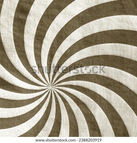 A twirl pattern on cotton material in sepia